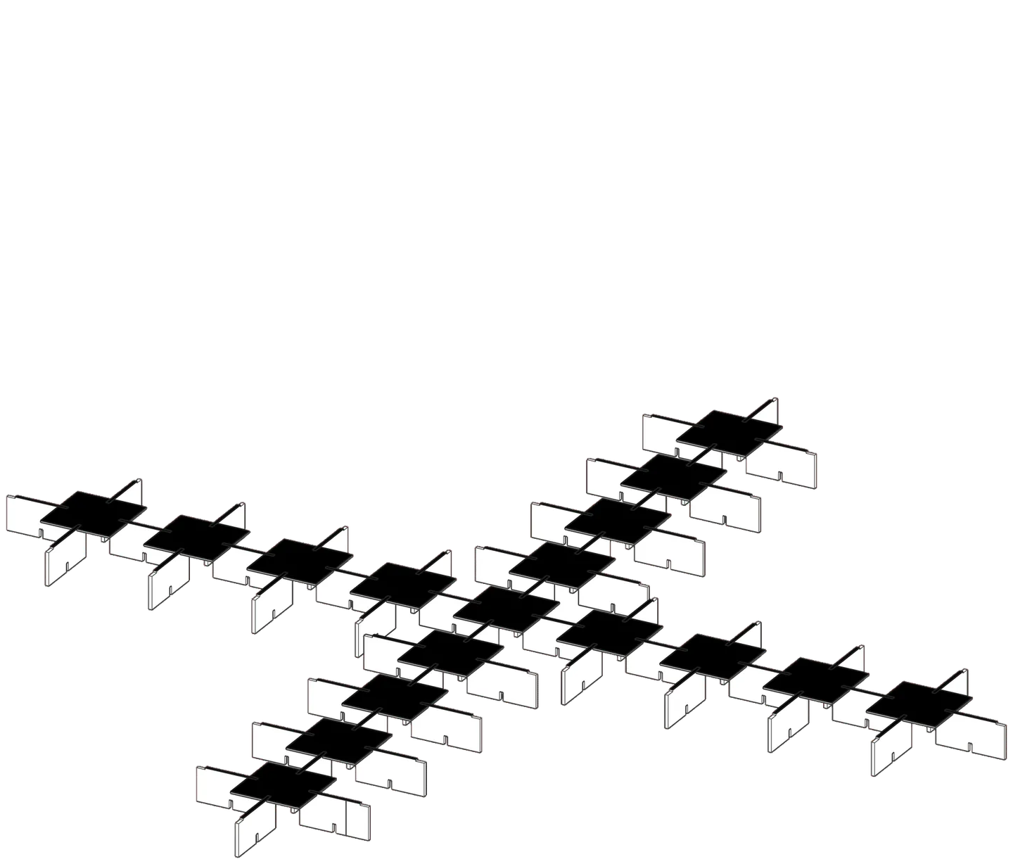 Timelapse of the modular red tree being assembled — Bir Arada — Together, Maçka Sanat Galerisi Istanbul