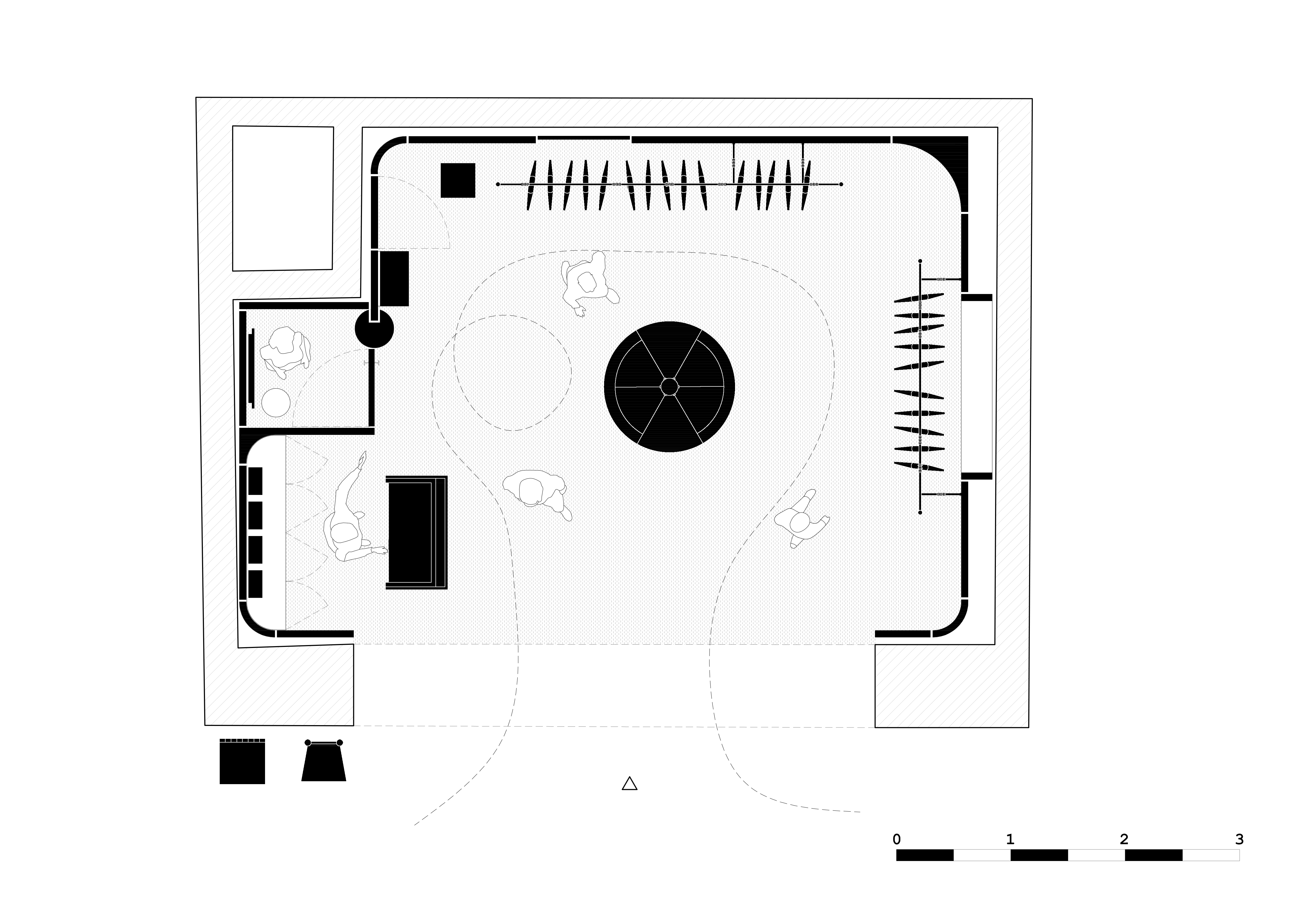 Floor plan of the Siedrés boutique — retail interior design by Folistudio